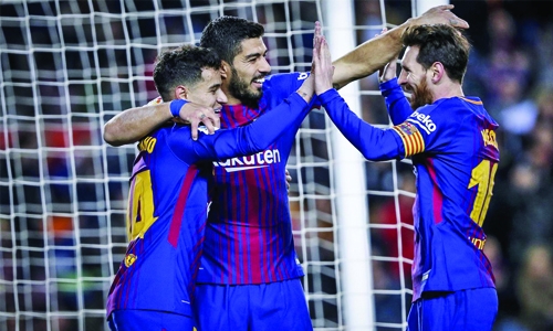 Messi stellar, Suarez hat trick as Barca triumph