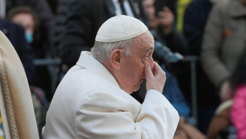 Pope Francis weeps as he speaks of 'tormented' Ukraine