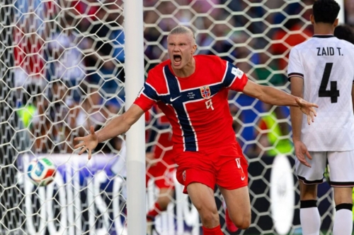 Haaland double fires Norway past Iraq Haaland double fires Norway past Iraq