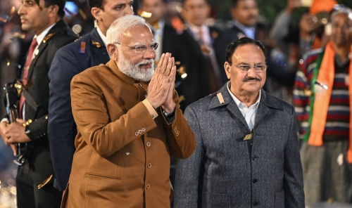 Modi Celebrates Landslide New Delhi Win