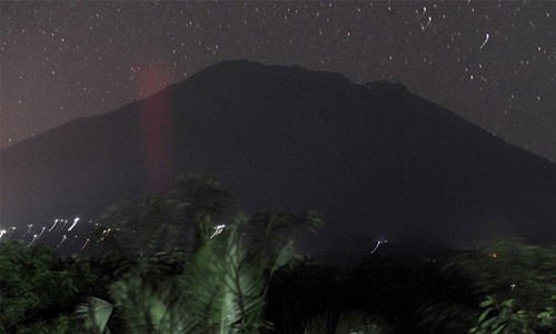 Bali volcano on highest alert level, thousands flee Bali volcano on highest alert level, thousands flee