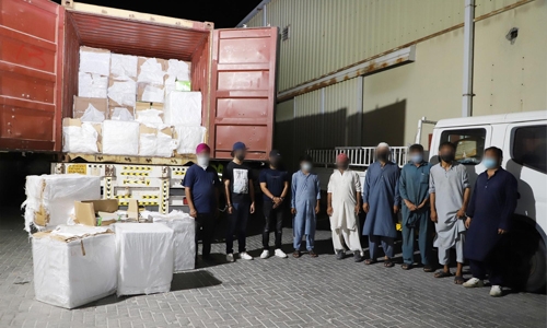 Bahrain Customs seize 4,480 kg of tumbak worth BD90,000, several arrested