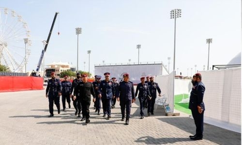 Security preparedness inspection for F1 race Security preparedness inspection for F1 race