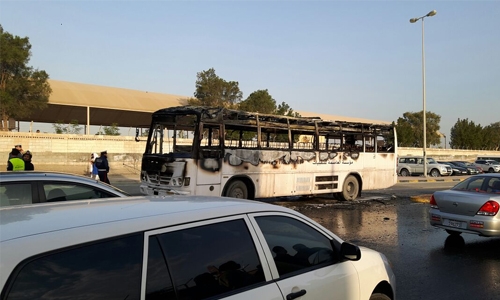 Students escape school bus fire Students escape school bus fire