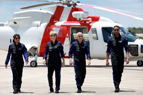 Private space mission with Saudi astronauts splashes down Private space mission with Saudi astronauts splashes down