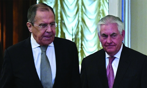 Tillerson meets Lavrov after war of words over Syria