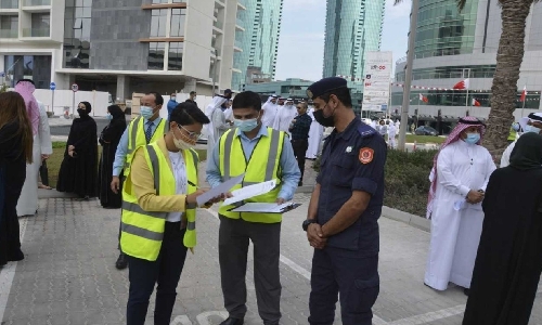Mock evacuation drill at Bahrain Financial Harbour