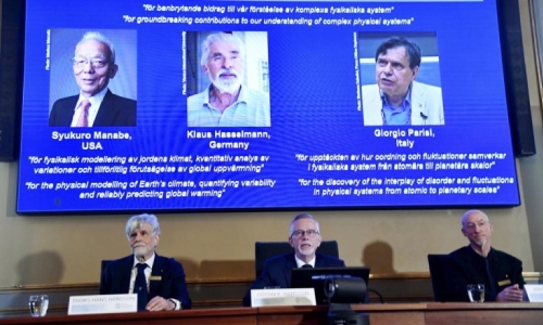 Nobel physics prize goes to three for climate discoveries Nobel physics prize goes to three for climate discoveries