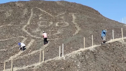 Mysterious 37m feline geoglyph discovered in Peru 