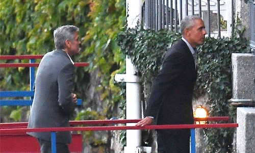 Obama and Clooney families hang out in Italy