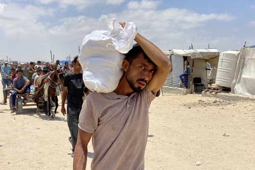 Around 47 injured in chaos, shooting at Gaza aid centre