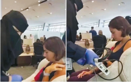 Saudi medic’s care for passenger goes viral after flight diversion Saudi medic’s care for passenger goes viral after flight diversion