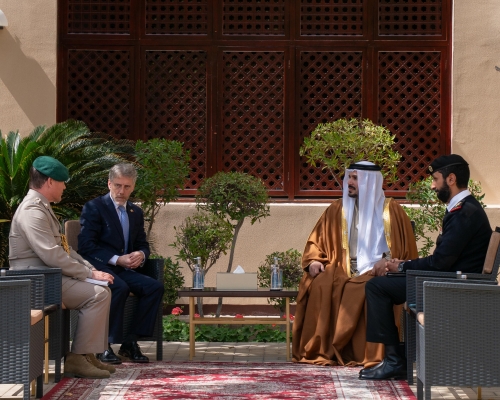 HH Shaikh Mohammed bin Salman  Meets  Ambassador of the United Kingdom to Bahrain
