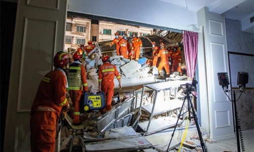 Death toll rises to 17 in partial collapse of China hotel Death toll rises to 17 in partial collapse of China hotel