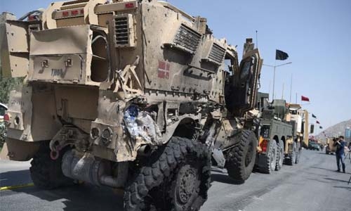 Kabul suicide attack on NATO convoy wounds three civilians