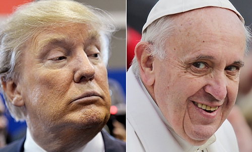 Donald Trump has a war of words with Pope