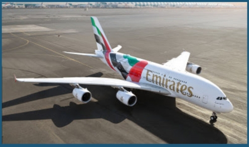 Emirates Unveils New UAE Flag Livery on Airbus A380