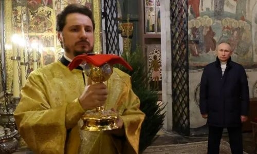 Putin praises Russian Orthodox Church for backing troops in Ukraine