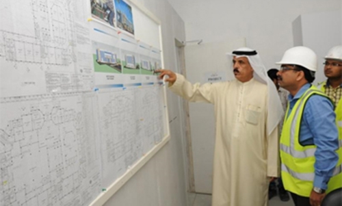 Education minister inspects new school project Education minister inspects new school project