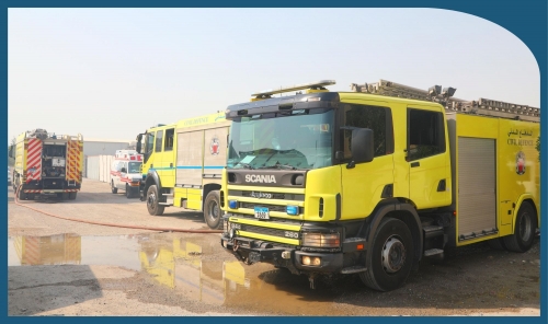 Fire Contained at Building Materials Warehouse in Southern Governorate