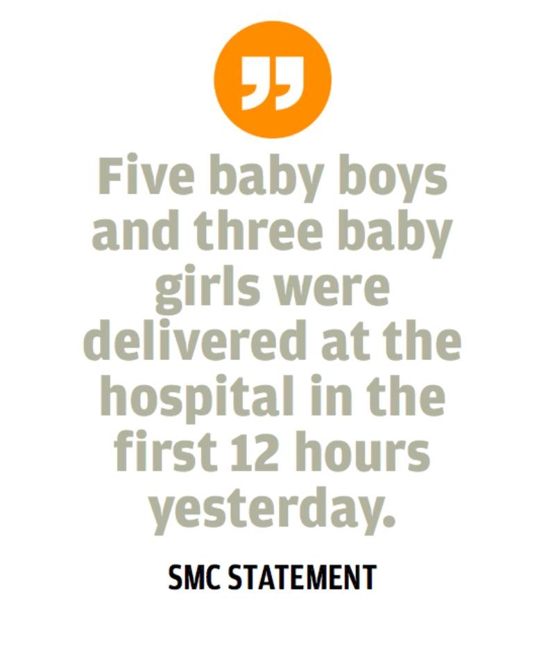 Eight births in first 12 hours of New Year Eight births in first 12 hours of New Year