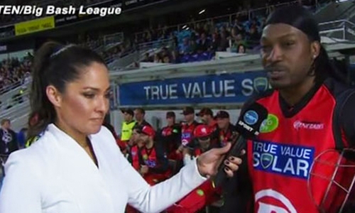 Chris Gayle's 'sleazy' pass at female reporter backfires [video]