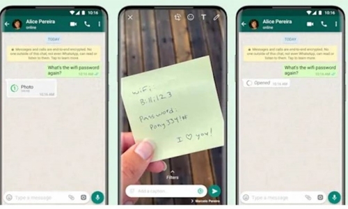 WhatsApp launches view once disappearing photos globally