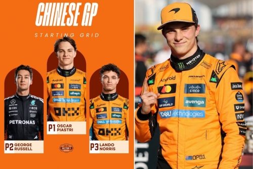 Oscar Piastri Clinches Pole for Chinese Grand Prix, Edging Out George Russell Oscar Piastri Clinches Pole for Chinese Grand Prix, Edging Out George Russell