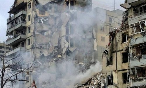 Five killed as Russian missile hits apartment block in Ukraine