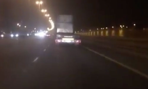 Bahrain truck driver arrested for reckless driving