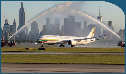 Direct Link Restored: Gulf Air’s First Bahrain–New York Flight Lands Direct Link Restored: Gulf Air’s First Bahrain–New York Flight Lands