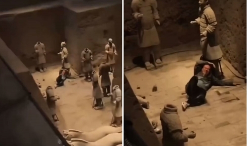 Man jumps into display of China’s Terracotta Army: officials