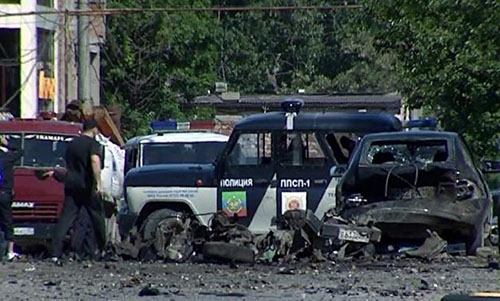 Two police dead in car bomb blast in Russia's North Caucasus