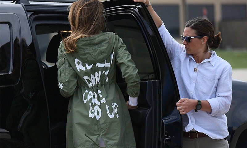Melania jacket with the words “I really don’t care, do you?” stuns the internet on her migrant visit 