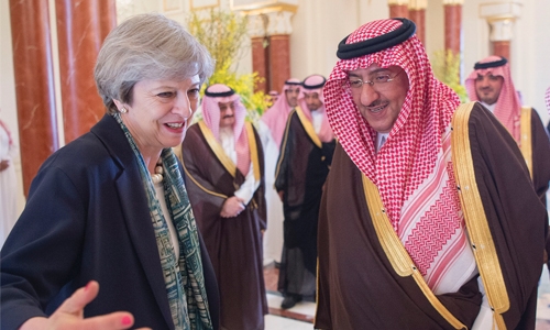 Britain’s May in Saudi seeking post Brexit deals