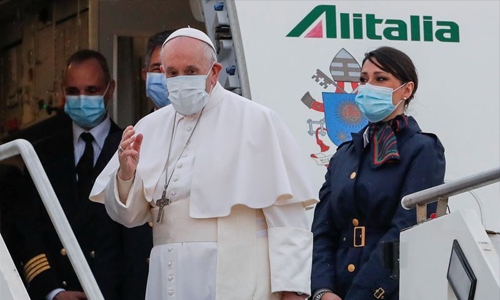 Pope Francis departs Rome for risky, historic Iraq tour