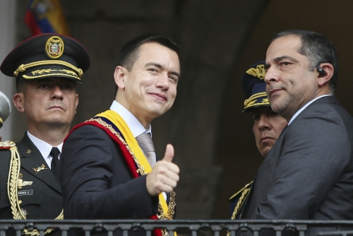 Ecuador's youngest-ever president Daniel Noboa takes office