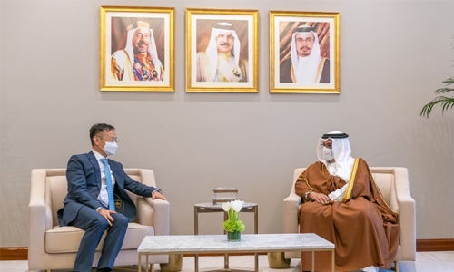 HRH the Crown Prince and Prime Minister meets with Huawei Middle East and Africa president