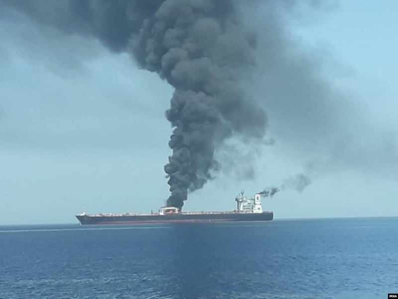 Breaking News: Attack leaves two oil tankers on fire in Gulf of Oman 