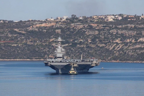 USS Gerald R. Ford aircraft carrier leaves Middle East