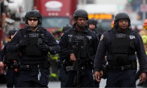 Manhunt under way for New York City subway shooting gunman that injured 23