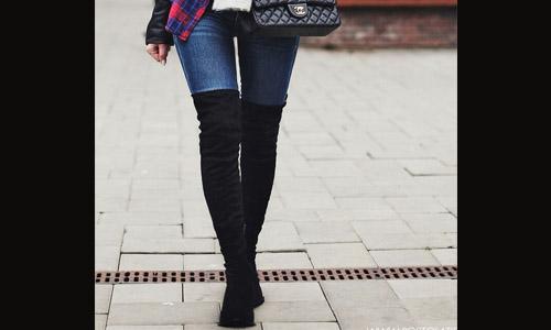 Over-the-knee boots are back en vogue