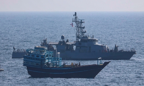 US Navy interdicts stateless vessel previously caught smuggling weapons US Navy interdicts stateless vessel previously caught smuggling weapons