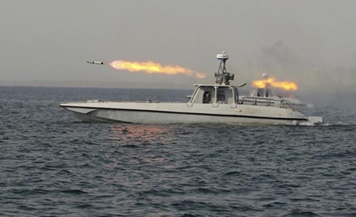 Iranian navy test fires rockets near US carrier Iranian navy test fires rockets near US carrier
