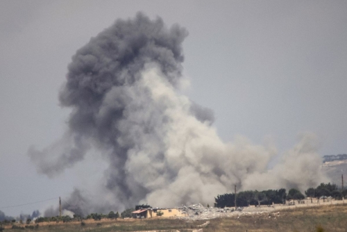 Hezbollah Rocket Falls in Northern Israeli City After Several Overnight Barrages Hezbollah Rocket Falls in Northern Israeli City After Several Overnight Barrages