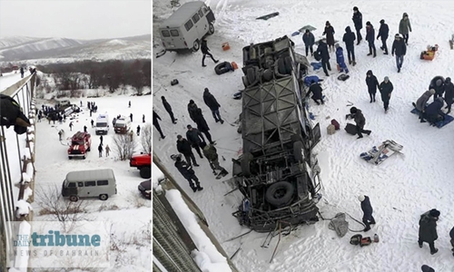 Nineteen people killed in bus crash in Russia’s far east