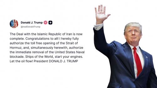 Trump Announces Reopening of Strait of Hormuz Following Ceasefire with Iran Trump Announces Reopening of Strait of Hormuz Following Ceasefire with Iran