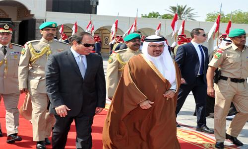 HRH Crown Prince sees off Egyptian President