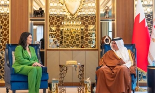 HRH the Crown Prince and Prime Minister meets with the Chairperson of NBB