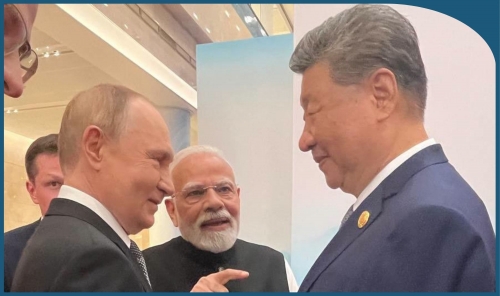Putin, Modi, Xi Share a Moment Ahead of Crucial SCO Talks
